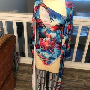 Once piece with matching duster